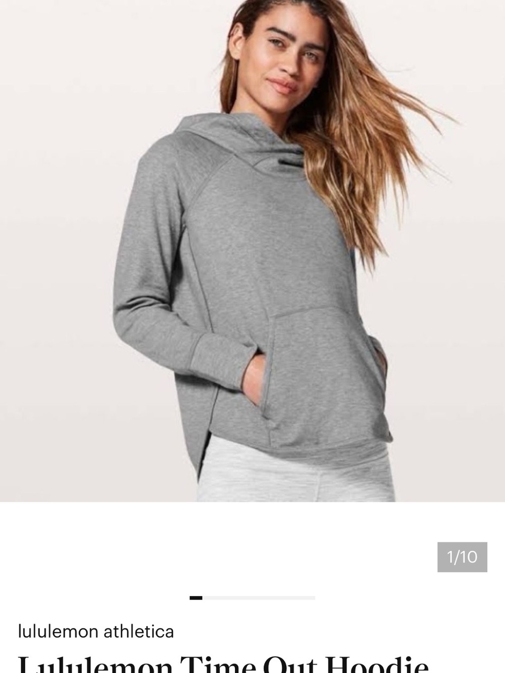 lululemon athletica Cozy Gray Funnel-Neck Hoodie